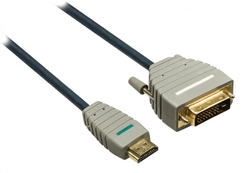 High Speed HDMI Kabel HDMI Konektor - DVI-D 24+1p Zástrčka 5.00 m Modrá - obrázek č. 2