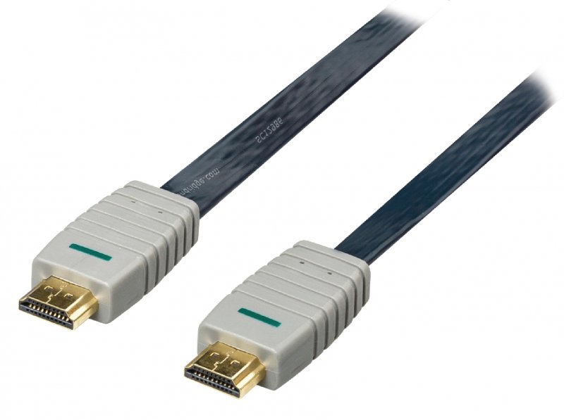Plochý High Speed HDMI Kabel s Ethernetem HDMI Konektor - HDMI Konektor 7.50 m Modrá - obrázek č. 1