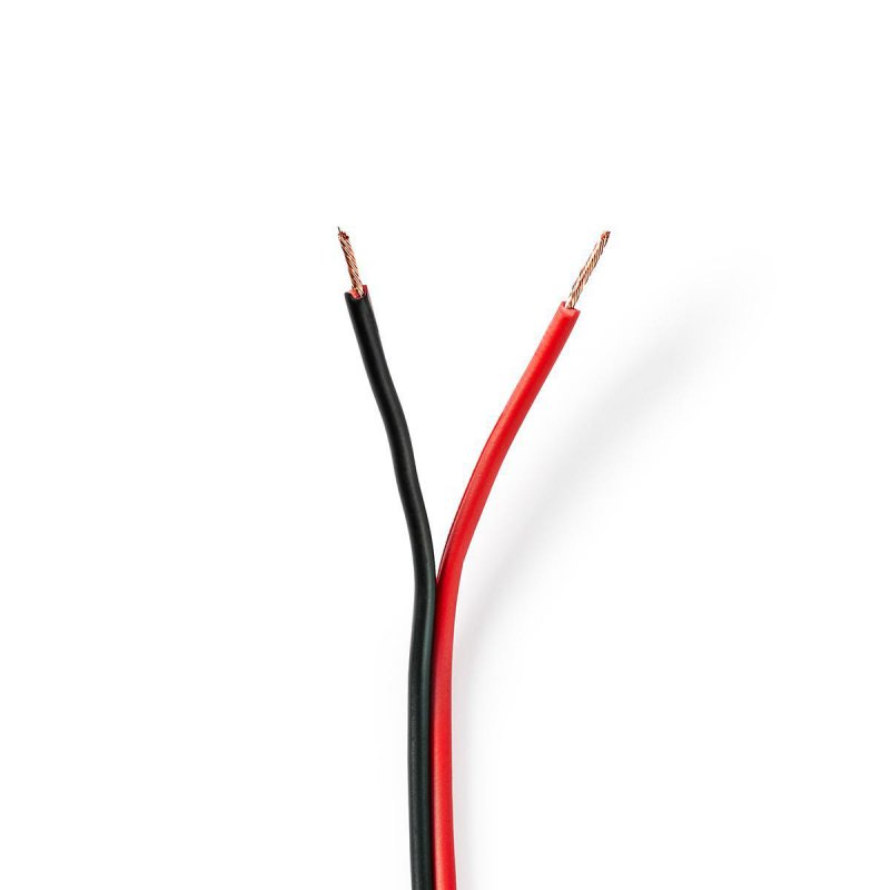 Repro kabel | 2x 0.75 mm² | Měď | 15.0 m | Kulatý | PVC | Černá / Červená | Role - obrázek produktu