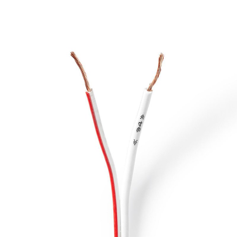 Repro kabel | 2x 0.75 mm² | Měď | 25.0 m | Kulatý | PVC | Bílá | Role - obrázek produktu