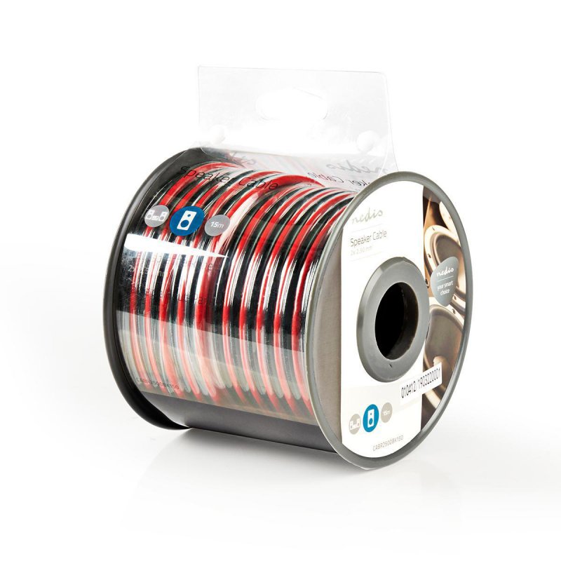 Repro kabel | 2x 2.50 mm² | Měď | 15.0 m | Kulatý | PVC | Černá/Červená | Role - obrázek č. 2