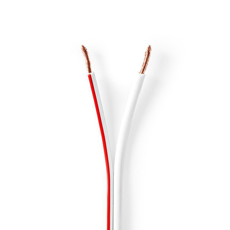 Repro kabel | 2x 2.50 mm² | Měď | 25.0 m | Kulatý | PVC | Bílá | Role - obrázek produktu