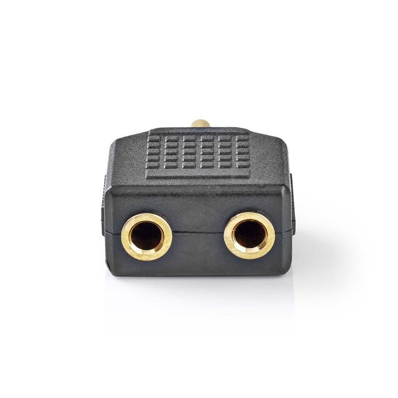 Stereo Audio Adaptér | 3,5 mm Zástrčka | 2× 3.5mm Zásuvka | Pozlacené | Přímý | ABS | Antracit | 1 kusů | Box s Okénkem - obrázek č. 1