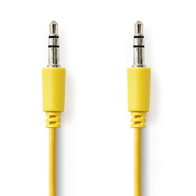 Stereo Audio Kabel | 3,5 mm Zástrčka | 3,5 mm Zástrčka | Poniklované | 1.00 m | Kulatý | Žlutá - obrázek produktu