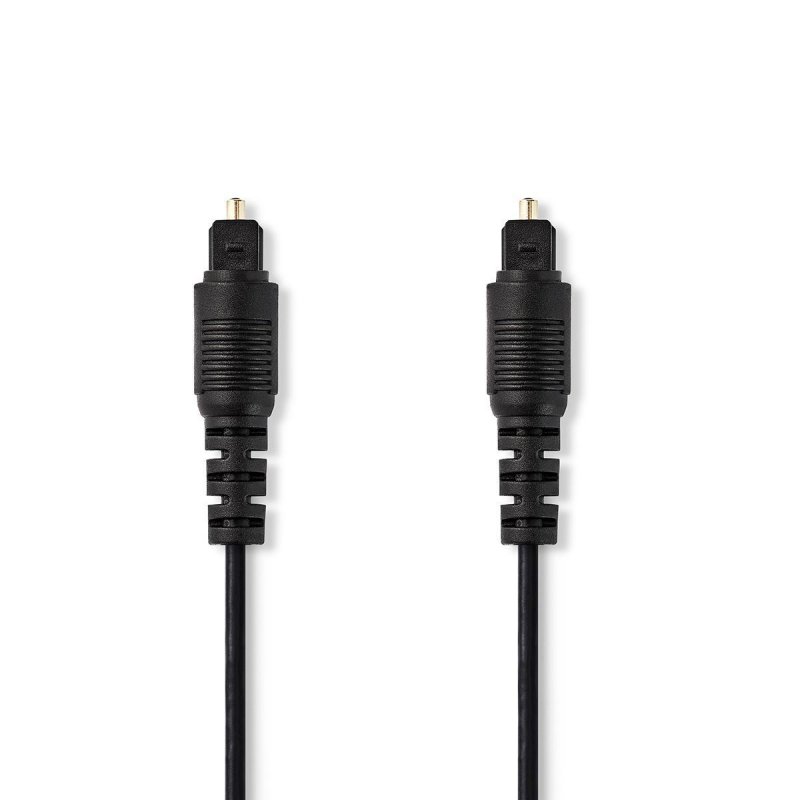Optický audio kabel | TosLink Zástrčka | TosLink Zástrčka | 1.00 m | Kulatý | PVC | Černá | Štítek - obrázek produktu