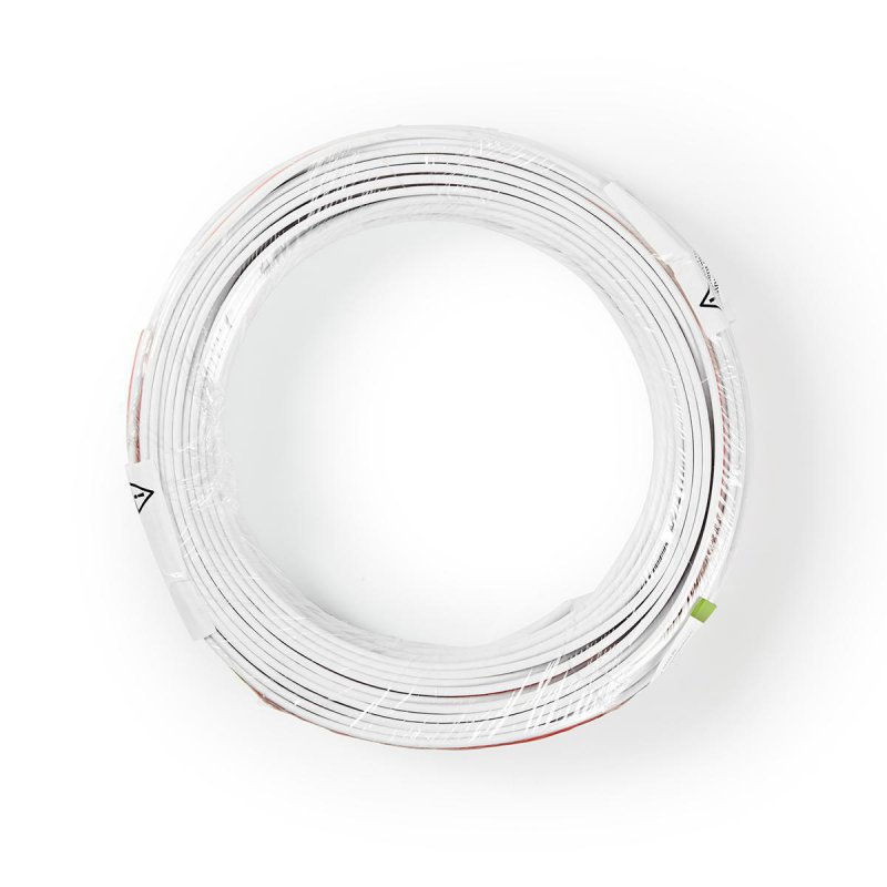 Repro kabel | 2x 0.75 mm² | CCA | 25.0 m | Kulatý | PVC | Bílá | Zabaleno - obrázek č. 2