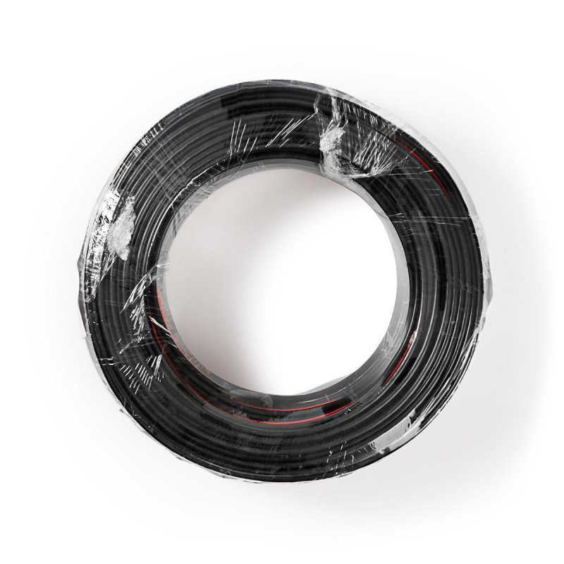 Repro kabel | 2x 1.50 mm² | CCA | 50.0 m | Kulatý | PVC | Černá / Červená | Zabaleno - obrázek č. 2