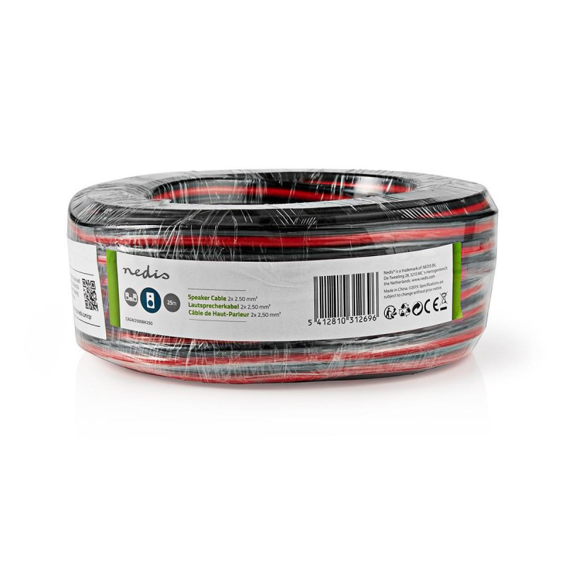 Repro kabel | 2x 2.50 mm² | CCA  CAGW2500BK250 - obrázek č. 1