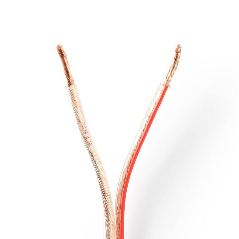 Repro kabel | 2x 2.50 mm² | CCA | 25.0 m | Kulatý | PVC | Transparentní | Zabaleno - obrázek produktu
