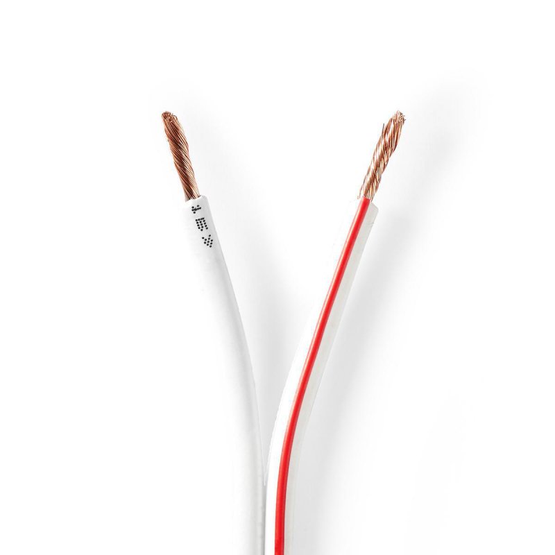 Repro kabel | 2x 2.50 mm² | CCA | 25.0 m | Kulatý | PVC | Bílá | Zabaleno - obrázek produktu