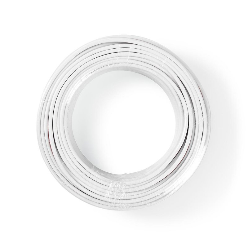 Repro kabel | 2x 2.50 mm² | CCA | 25.0 m | Kulatý | PVC | Bílá | Zabaleno - obrázek č. 2