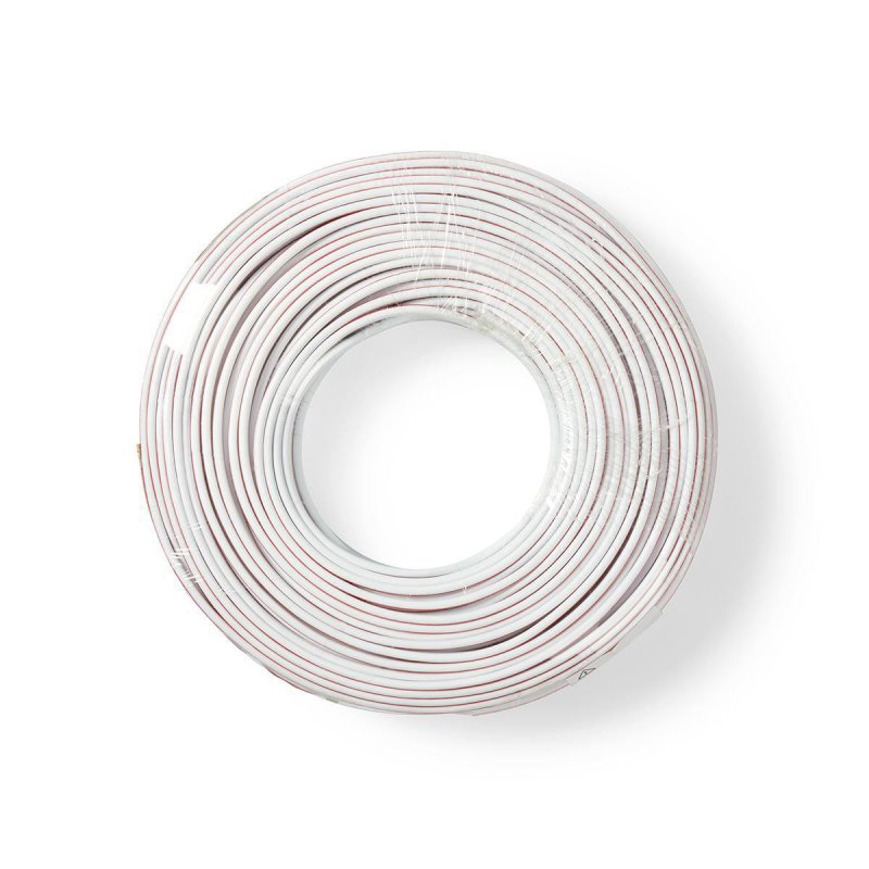 Repro kabel | 2x 2.50 mm² | CCA | 50.0 m | Kulatý | PVC | Bílá | Zabaleno - obrázek č. 2