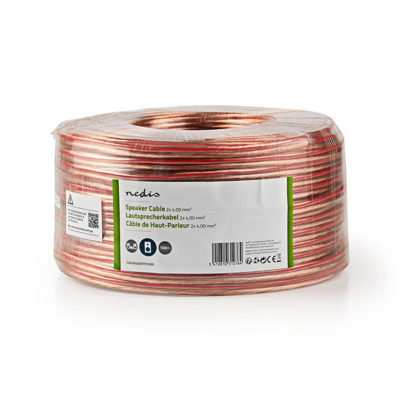 Repro kabel | 2x 4.00 mm² | CCA  CAGW4000TR1000 - obrázek č. 1