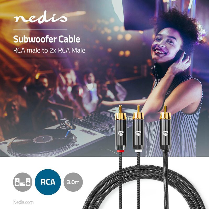 Kabel k Subwooferu | RCA Zástrčka  CATB24000GY30 - obrázek č. 1
