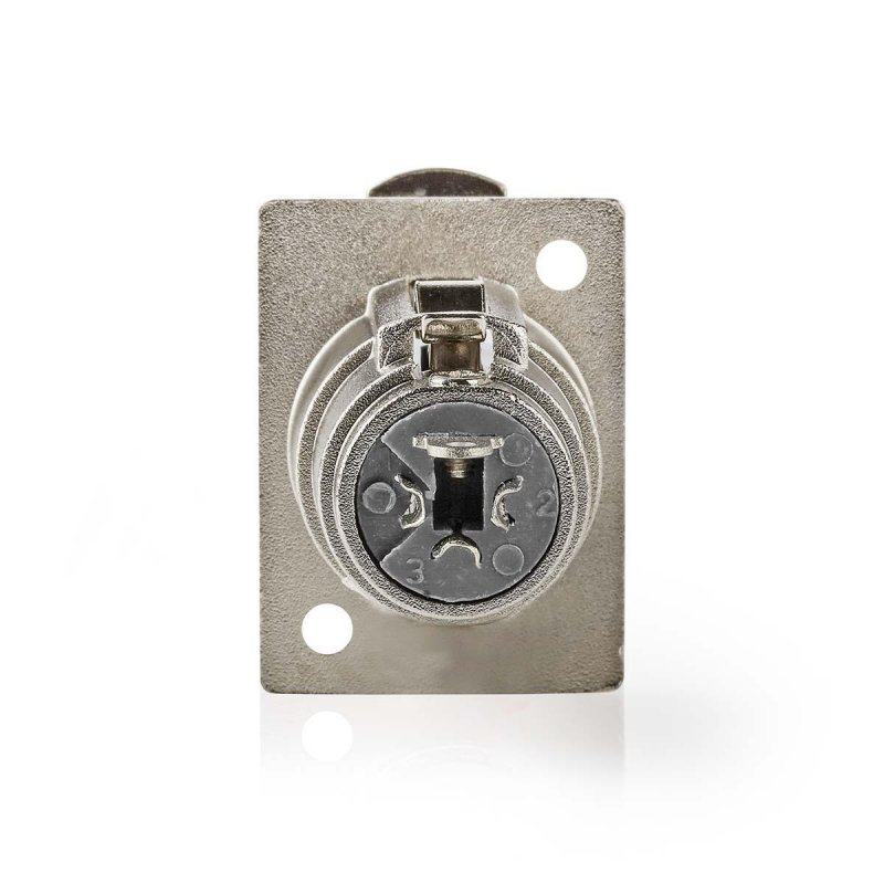 XLR konektor | Přímý | Zásuvka | Poniklované | Krabička | Průměr vstupního kabelu: 7.0 mm | Kov | Stříbrná | 25 ks | Plastový Sá - obrázek č. 2