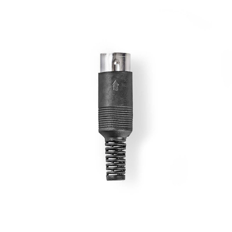 DIN Connector | Přímý | Zástrčka | Poniklované | Twist-on | Průměr vstupního kabelu: 6.0 mm | PVC | Černá | 25 kusů | Plastový S - obrázek č. 2
