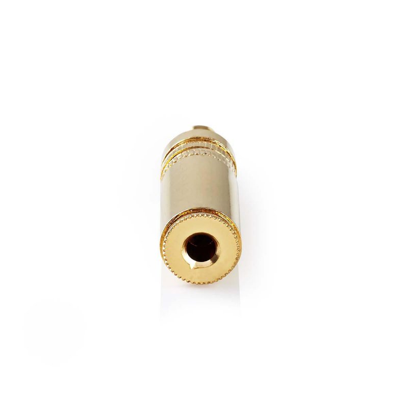 Audio konektor | Přímý | Zásuvka | Pozlacené | Pájecí | Průměr vstupního kabelu: 3.8 mm | Kov | Zlatá | 25 ks | Plastový Sáček - obrázek č. 1