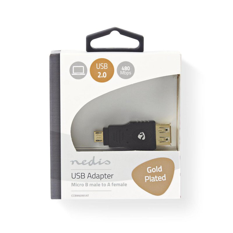 USB Micro-B Adaptér | USB 2.0  CCBW60901AT - obrázek č. 4