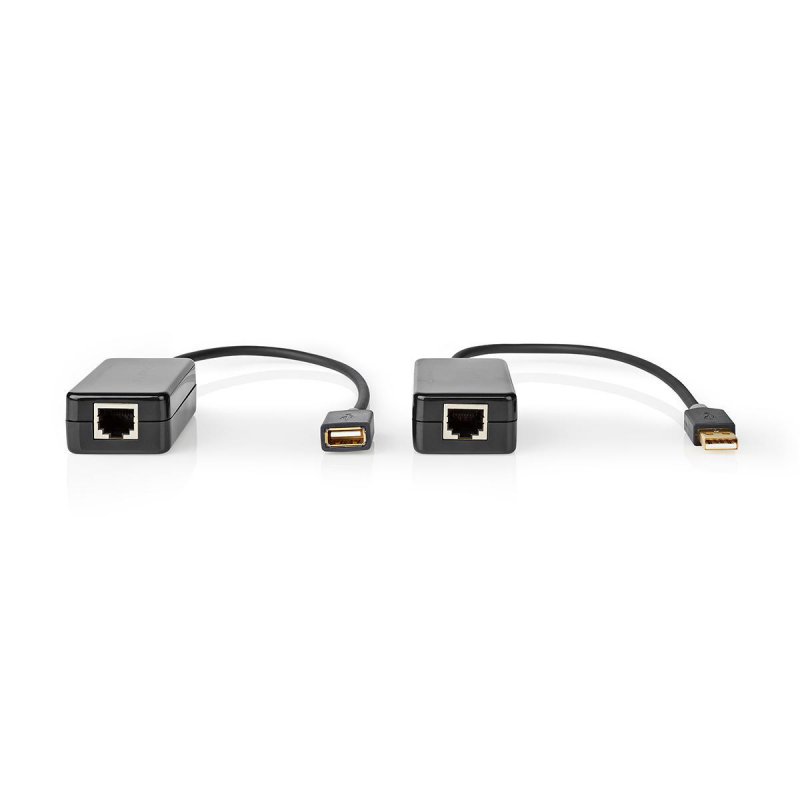 USB Extender | USB 1.1 | 1× RJ45 Zásuvka | 1x USB-A Zásuvka | 1x USB-A Zástrčka | 1× RJ45 Zásuvka | 50 m | 12 Mbps | Pozlacené | - obrázek č. 2