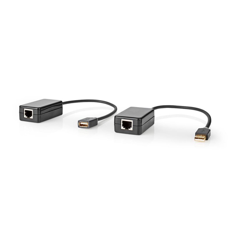 USB Extender | USB 1.1 | 1× RJ45 Zásuvka | 1x USB-A Zásuvka | 1x USB-A Zástrčka | 1× RJ45 Zásuvka | 50 m | 12 Mbps | Pozlacené | - obrázek č. 4