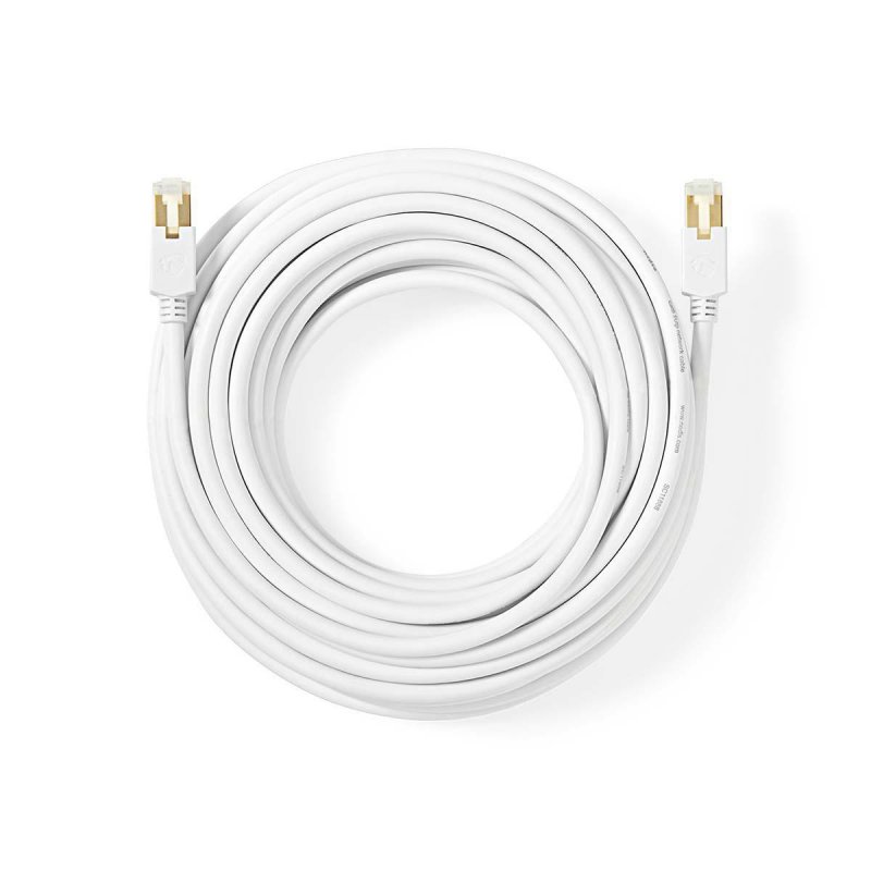 Cat 6 kabel | RJ45 (8P8C) Zástrčka | RJ45 (8P8C) Zástrčka | F / UTP | 20.0 m | Kulatý | PVC LSZH | Bílá | Box s Okénkem - obrázek produktu