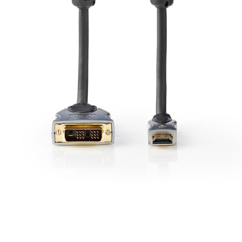 HDMI™ Kabel | Konektor HDMI ™ | DVI-D 18+1 Zástrčka | 1080p | Pozlacené | 1.50 m | Přímý | PVC | Antracit | Box - obrázek č. 1