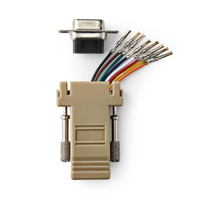 Serial adapter | Adaptér | D-SUB 9-Pin Zásuvka | RJ45 Zásuvka | Poniklované | Slonová Kost | Obálka - obrázek č. 2