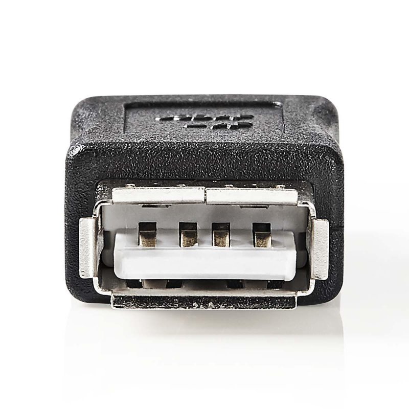 USB-A Adaptér | USB 2.0 | USB-A Zásuvka | USB-A Zásuvka | 480 Mbps | Kulatý | Poniklované | PVC | Černá | Obálka - obrázek č. 1