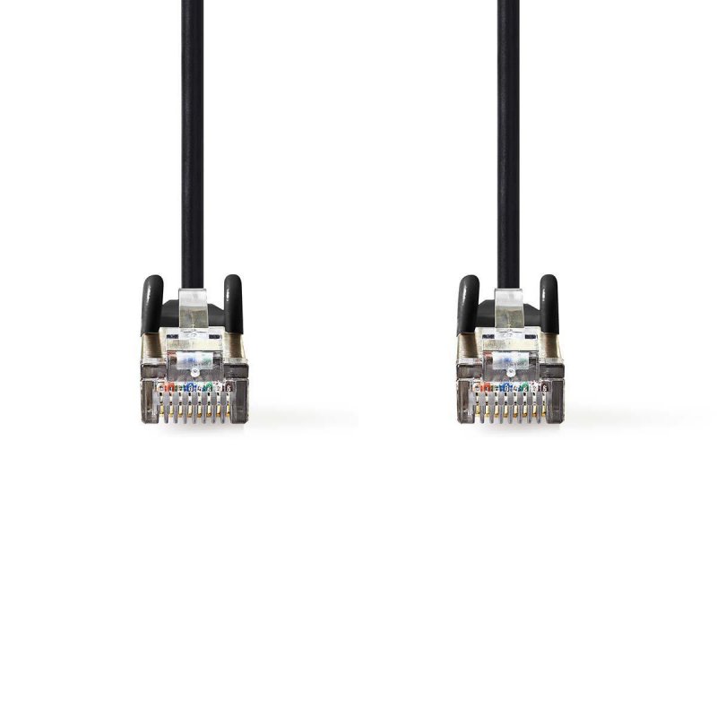 Cat 5e kabel | SF / UTP | RJ45 Zástrčka | RJ45 Zástrčka | 10.0 m | Kulatý | PVC | Černá | Plastový Sáček - obrázek č. 1