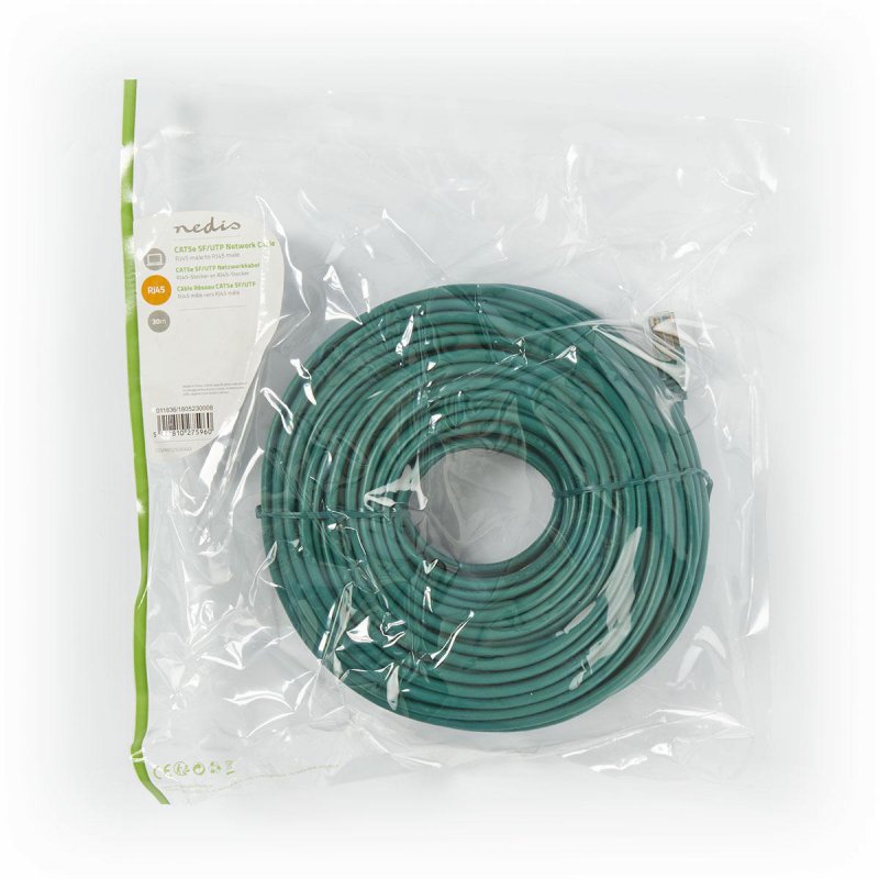 Patch kabel Cat5e UTP 30m zelený - obrázek č. 3
