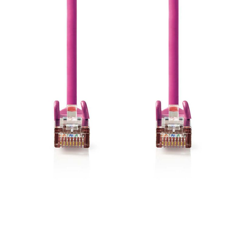 Cat 5e kabel | SF / UTP | RJ45 (8P8C) Zástrčka | RJ45 (8P8C) Zástrčka | 1.50 m | Kulatý | PVC | Růžová | Plastový Sáček - obrázek č. 1