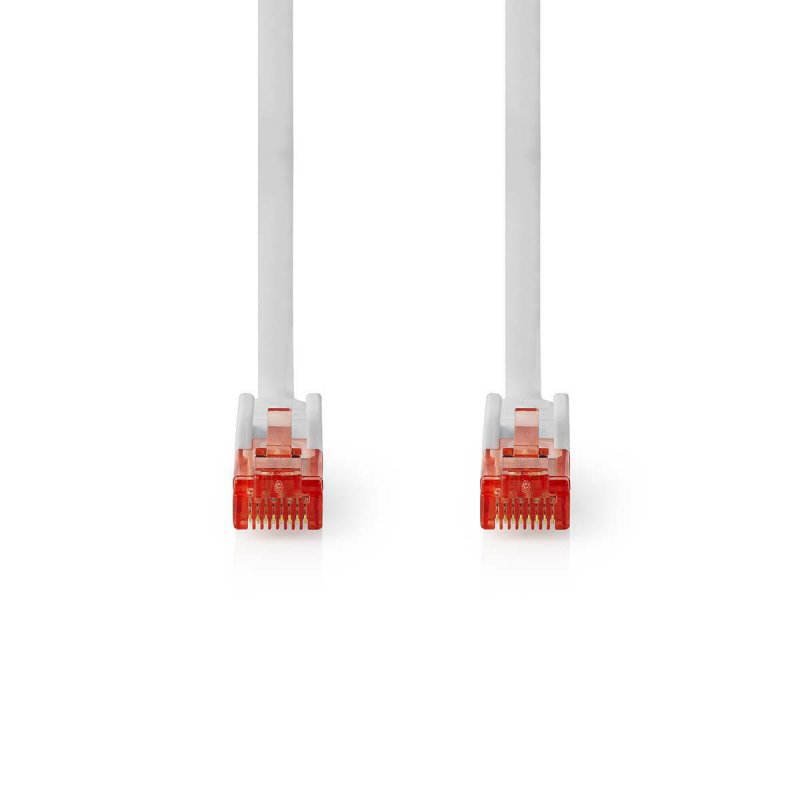 Síťový kabel CAT6 | RJ45 Zástrčka | RJ45 Zástrčka | U/UTP | 5.00 m | Kulatý | PVC | Bílá | Plastový Sáček - obrázek č. 1
