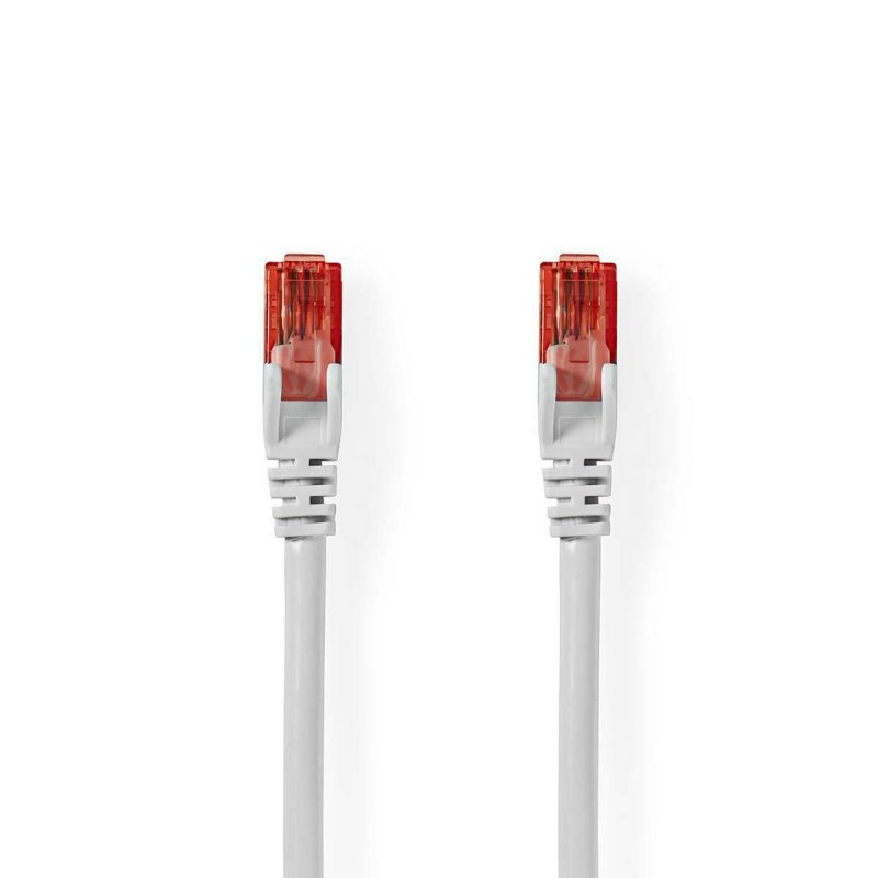 Síťový kabel CAT6 | RJ45 Zástrčka | RJ45 Zástrčka | U/UTP | 5.00 m | Kulatý | PVC | Bílá | Plastový Sáček - obrázek produktu