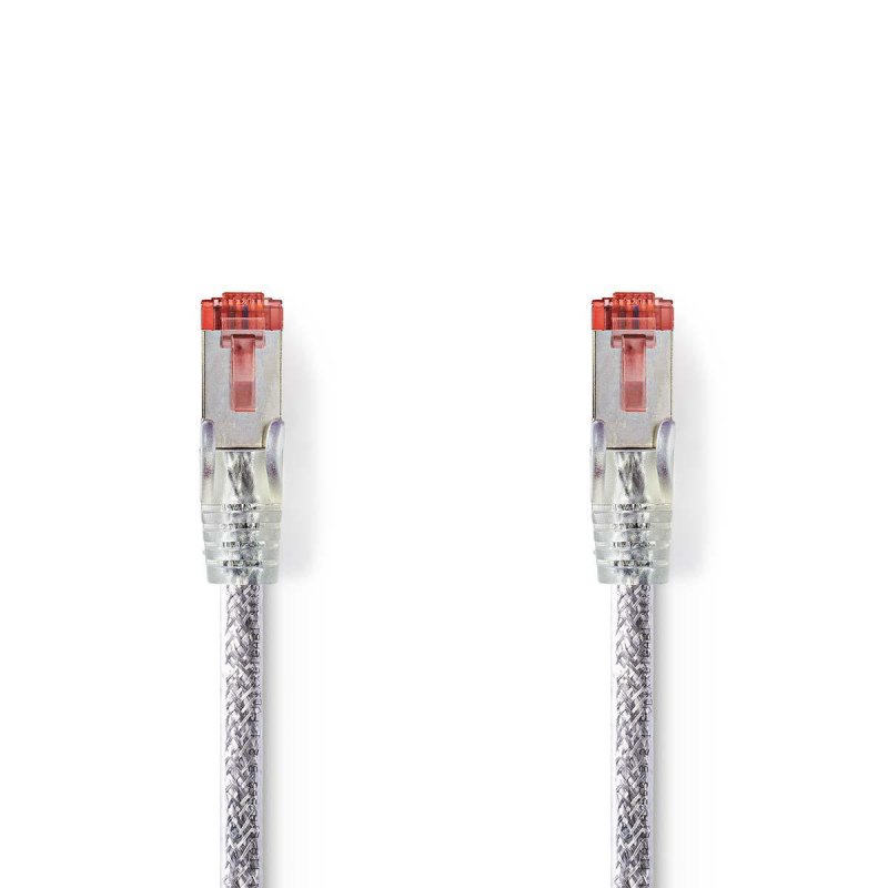Cat 6 kabel | RJ45 Zástrčka | RJ45 Zástrčka | S / FTP | 0.30 m | Kulatý | LSZH | Transparentní | Plastový Sáček - obrázek produktu