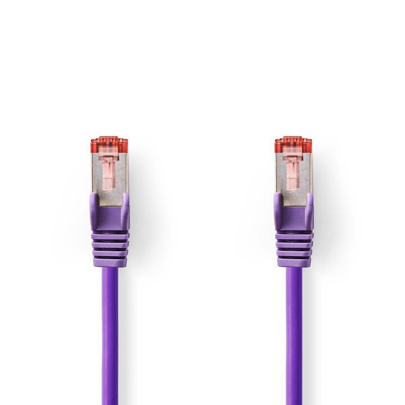 Cat 6 kabel | RJ45 Zástrčka | RJ45 Zástrčka | S / FTP | 1.50 m | Kulatý | LSZH | Fialová | Plastový Sáček - obrázek produktu