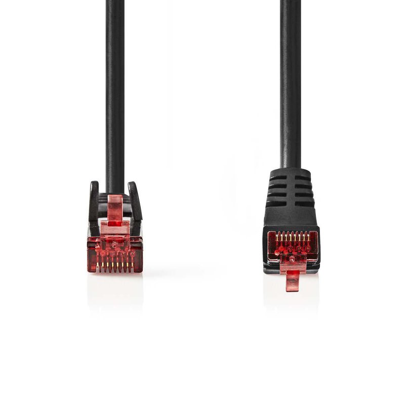 Cat 6 kabel | RJ45 Zástrčka | RJ45 Zástrčka | SF / UTP | 0.50 m | Kulatý | LSZH / PVC | Černá | Plastový Sáček - obrázek č. 1