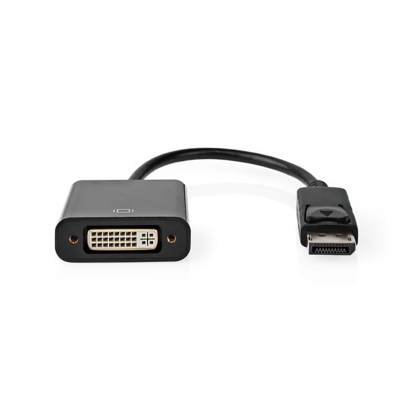 DisplayPort adaptér | DisplayPort Zástrčka | DVI-D 24+1 Zásuvka | Poniklované | Přímý | 0.20 m | Kulatý | PVC | ABS | Černá | Št - obrázek č. 1