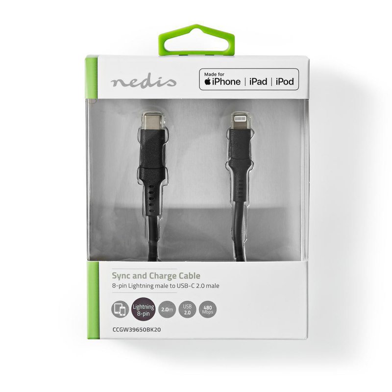 Lightning Kabel | USB 2.0 | Apple Lightning 8pinový  CCGW39650BK20 - obrázek č. 2