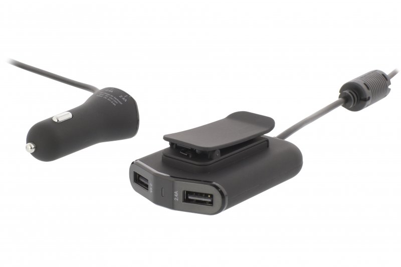 Nabíječka Do Auta 4-Výstupy 9.6 A USB Černá CH-018BL - obrázek č. 6