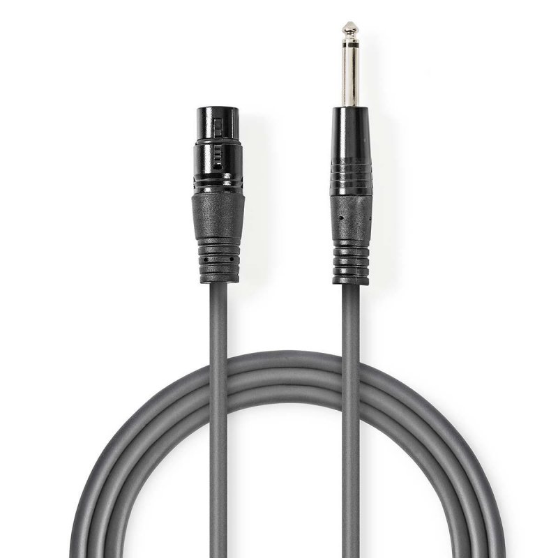 Nevyvážený Audio Cable | XLR 3kolíková Zásuvka  COTG15120GY100 - obrázek produktu