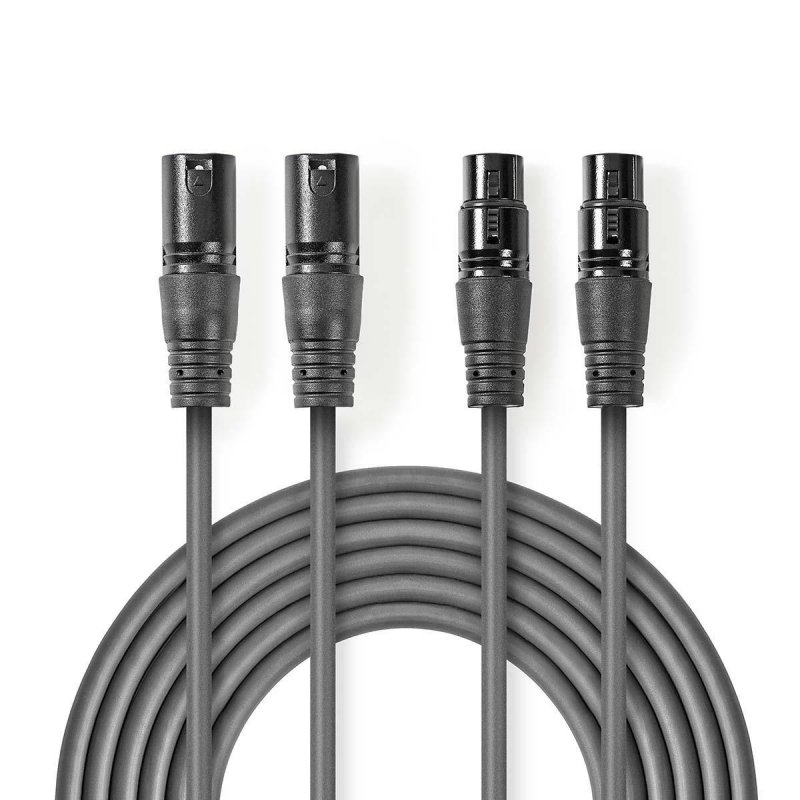 Vyvážený Audio kabel | 2x XLR 3pinový Zástrčka  COTH15030GY05 - obrázek produktu