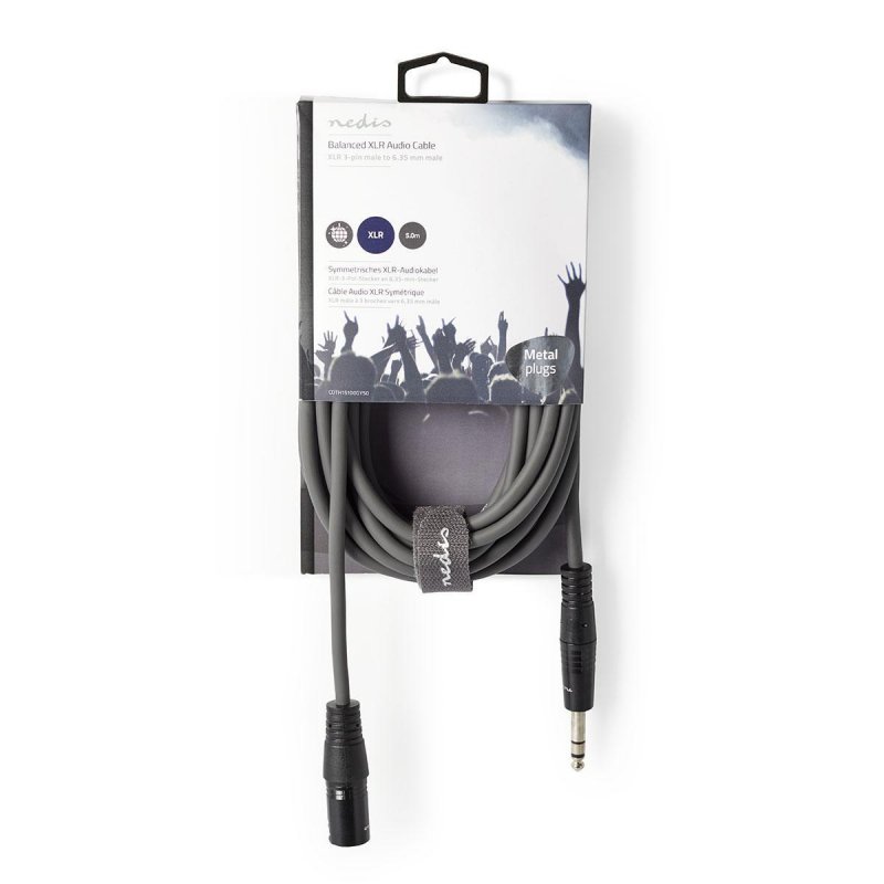 Vyvážený Audio kabel | XLR 3pinový Zástrčka  COTH15100GY50 - obrázek č. 2