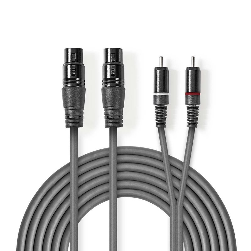 Vyvážený Audio kabel | 2x XLR 3pinová Zásuvka  COTH15230GY30 - obrázek produktu