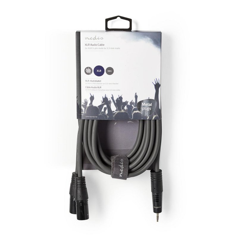Vyvážený Audio kabel | 2x XLR 3pinový Zástrčka  COTH15310GY30 - obrázek č. 2
