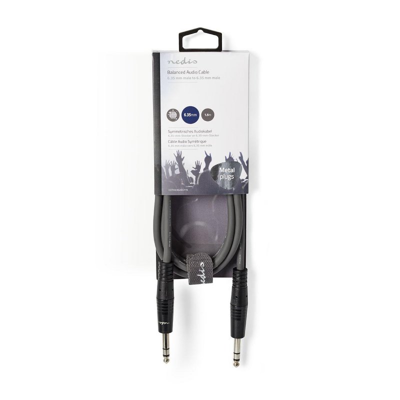 Stereo Audio Kabel | Muž 6,35 mm  COTH23020GY15 - obrázek č. 2