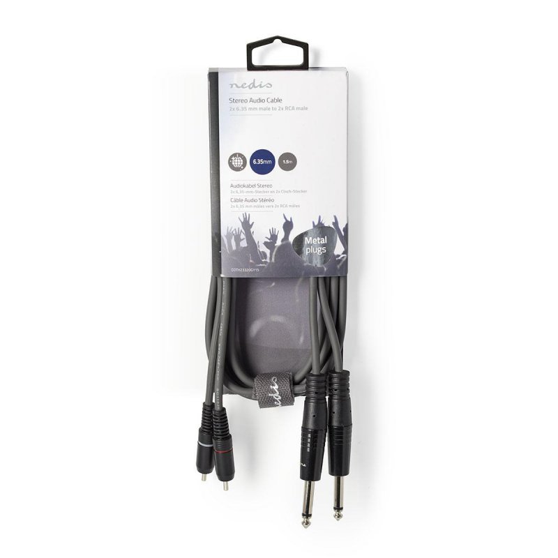 Stereo Audio Kabel | 2x 6,35 mm Zástrčka  COTH23320GY15 - obrázek č. 2