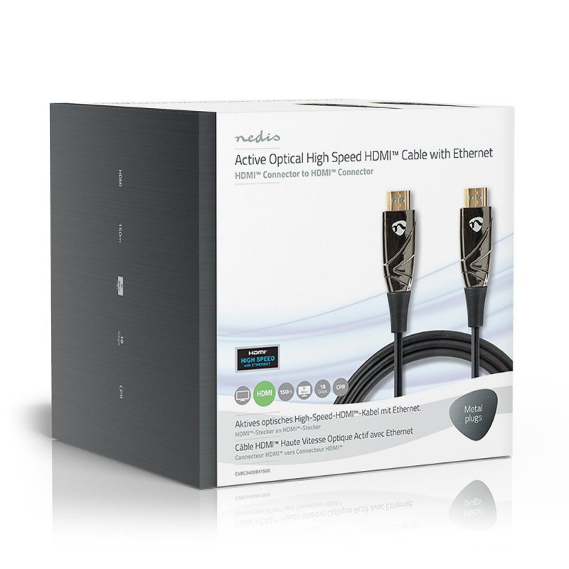 Aktivní Optický High Speed HDMI™ Kabel s Ethernetem | Konektor HDMI ™ | Konektor HDMI ™ | 4K@60Hz | 18 Gbps | 150.0 m | Kulatý | - obrázek č. 5