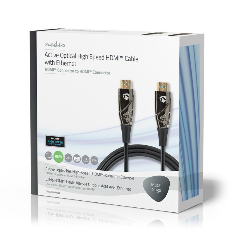 Aktivní Optický High Speed HDMI™ Kabel s Ethernetem  CVBG3400BK200 - obrázek č. 4