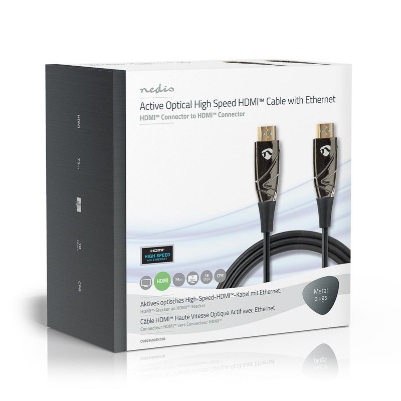 Aktivní Optický High Speed HDMI™ Kabel s Ethernetem  CVBG3400BK750 - obrázek č. 5