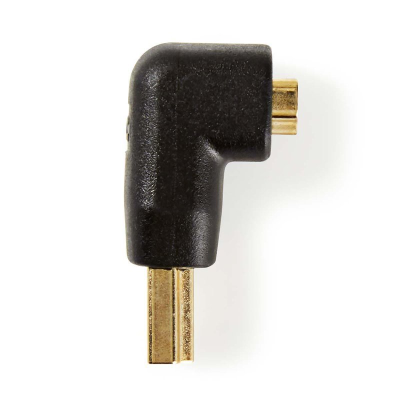 HDMI™ Adaptér | Konektor HDMI ™ | HDMI ™ Zásuvka | Pozlacené | Úhlový 90° | ABS | Černá | 1 kusů | Obálka - obrázek č. 2